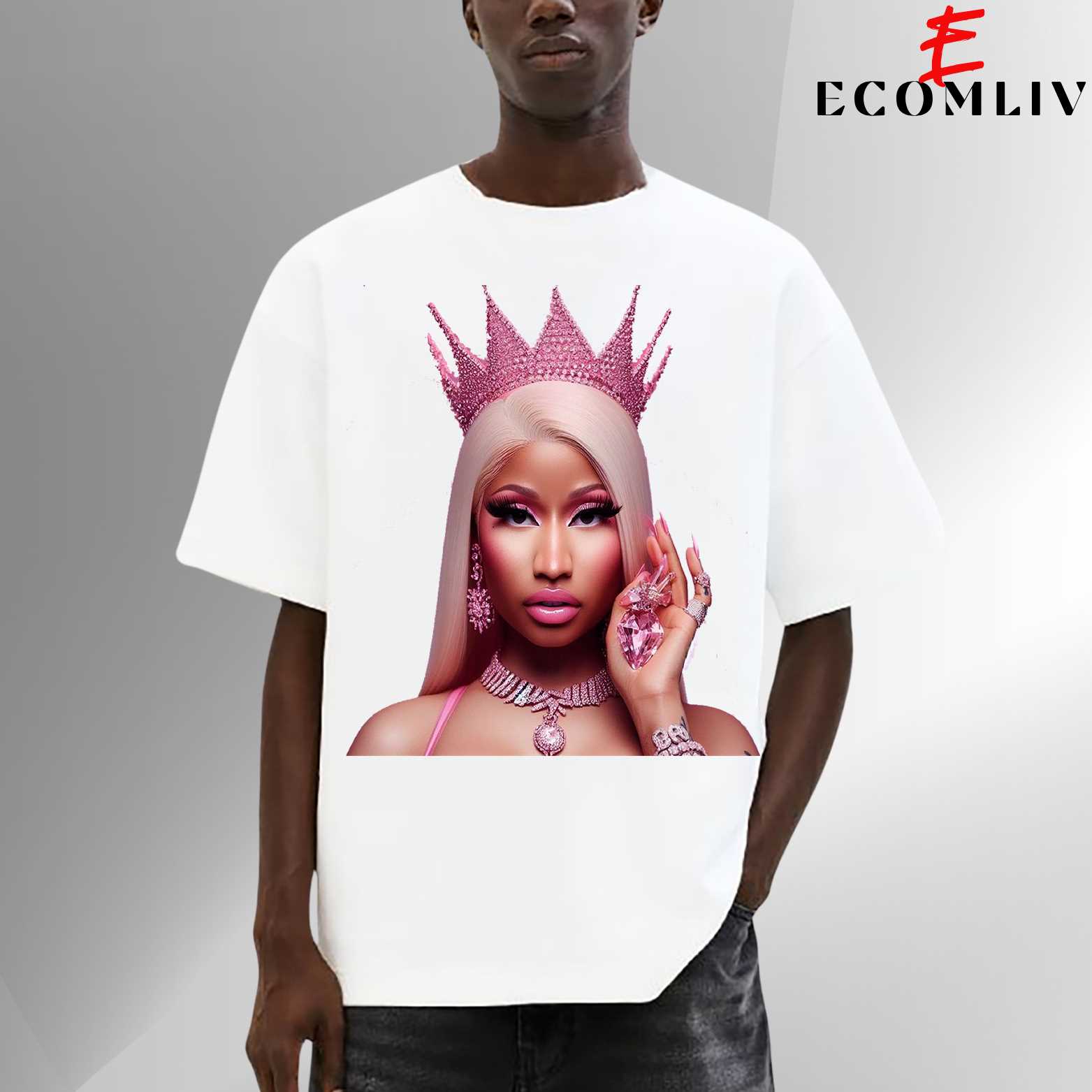Rap Queen Nicki Minaj Tee, Face Graphic T-Shirt, Hip Hop Streetwear Shirt